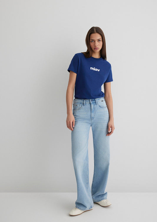 Miav Printed Navy T-Shirt
