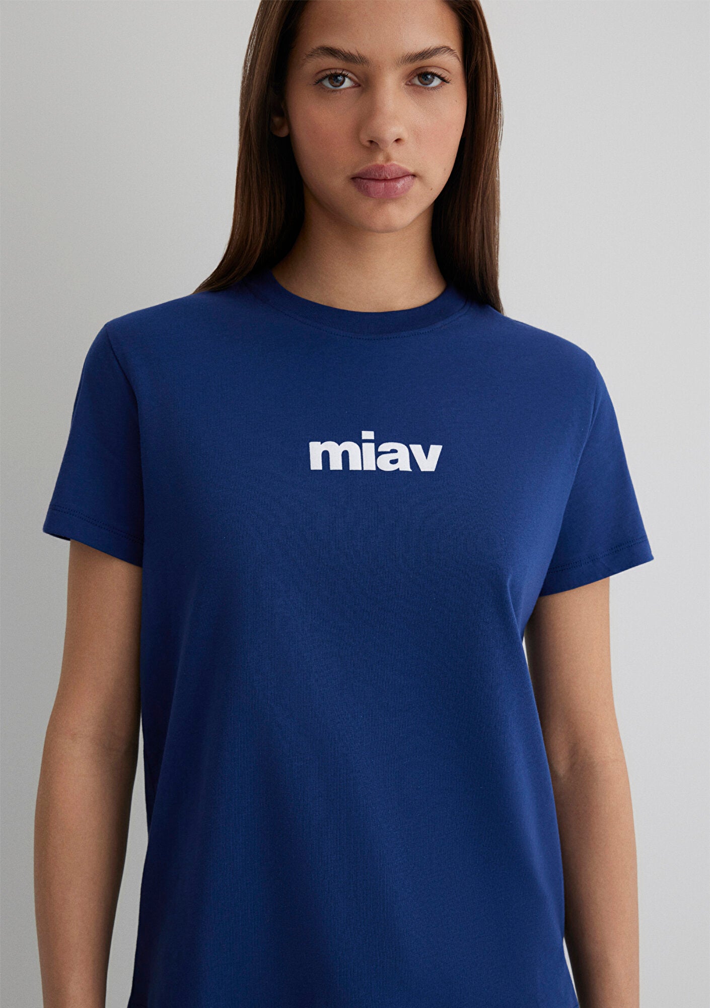 Miav Printed Navy T-Shirt