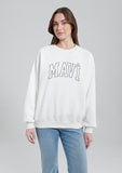 Mavi Logo Printed White Sweatshirt