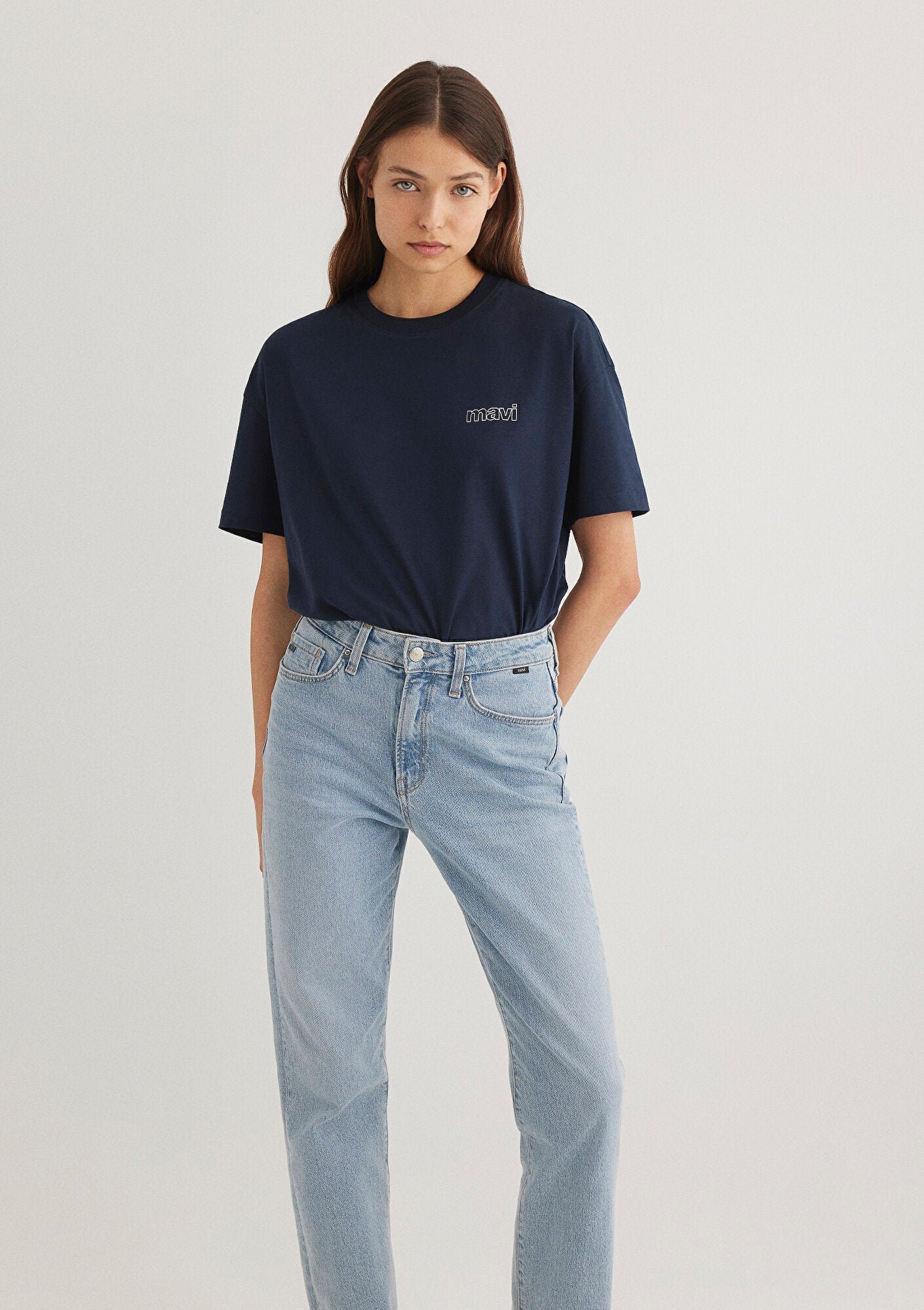 Mavi Logo Printed Navy T-Shirt