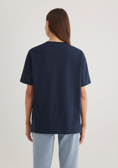 Mavi Logo Printed Navy T-Shirt