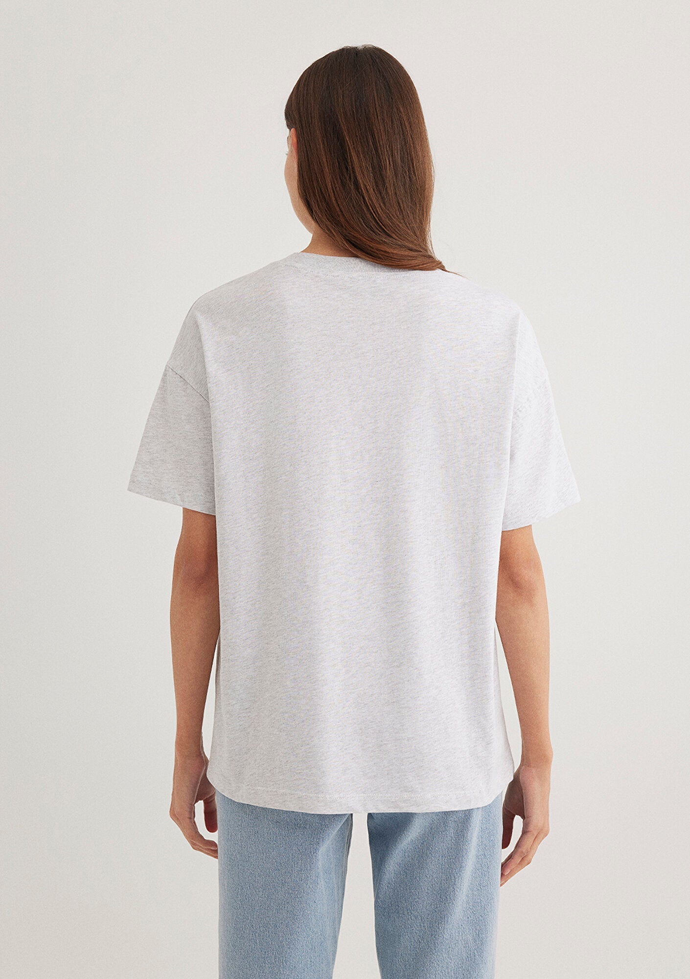 Mavi Logo Printed Grey T-Shirt