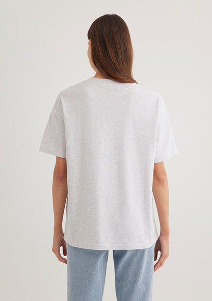 Mavi Logo Printed Grey T-Shirt