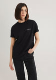 Mavi Logo Printed Black Top