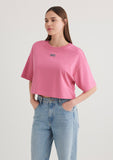 Mavi Logo Printed Pink Crop T-Shirt