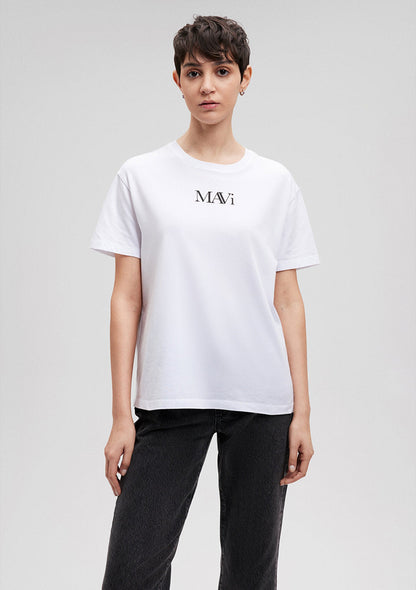 Mavi Logo Printed White T-Shirt