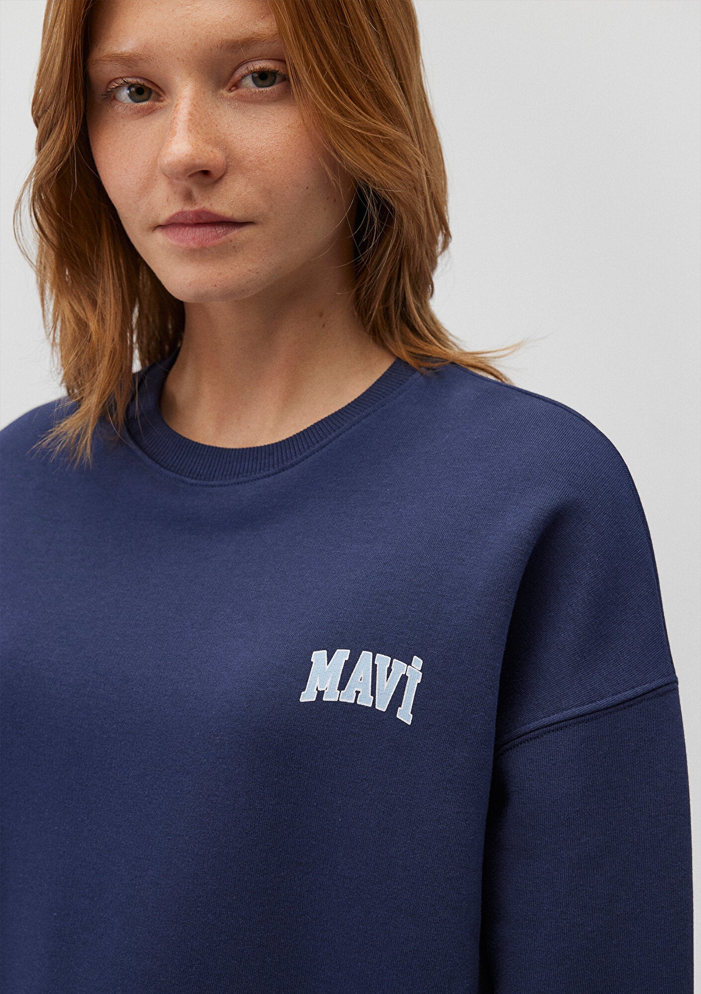 Mavi Logo Printed Navy Sweatshirt