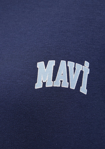 Mavi Logo Printed Navy Sweatshirt