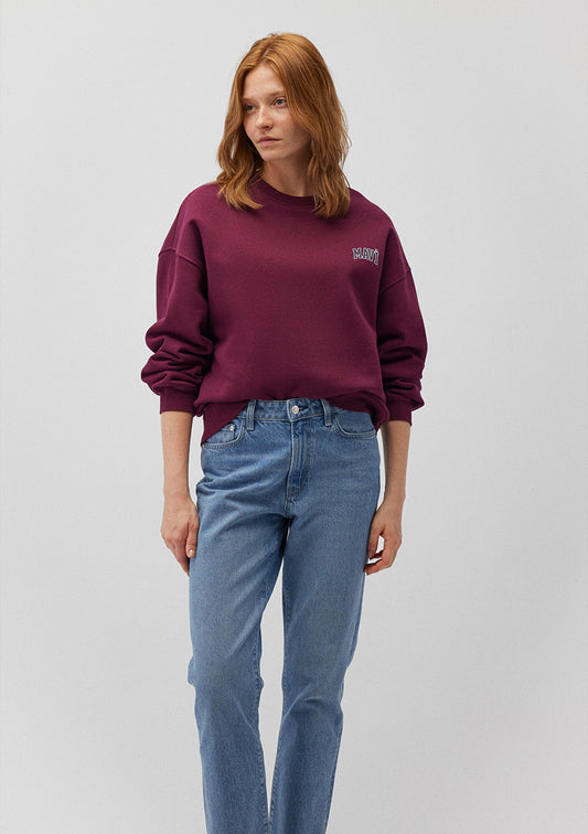 Mavi Logo Printed Red Sweatshirt
