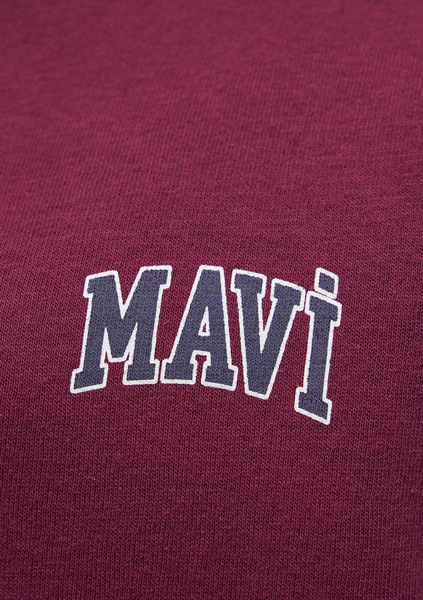 Mavi Logo Printed Red Sweatshirt