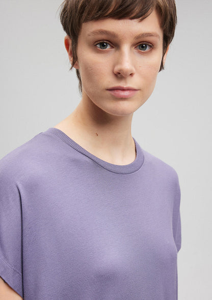 Crew Neck Purple Basic T-Shirt