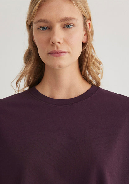 Crew Neck Purple Basic T-Shirt