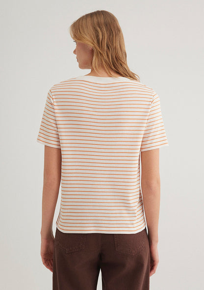 Crew Neck Orange Basic T-Shirt