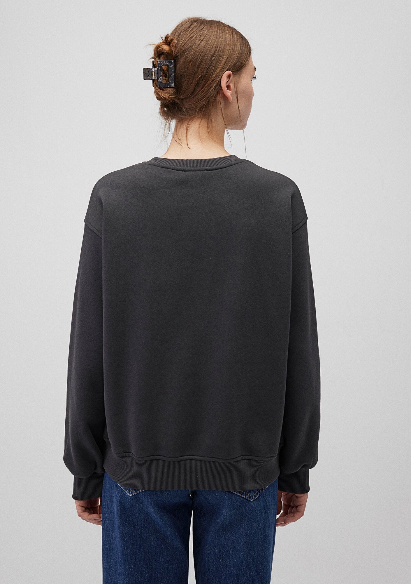 Mavi Logo Printed Grey Sweatshirt