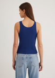 Mavi Logo Printed Blue Tank Top