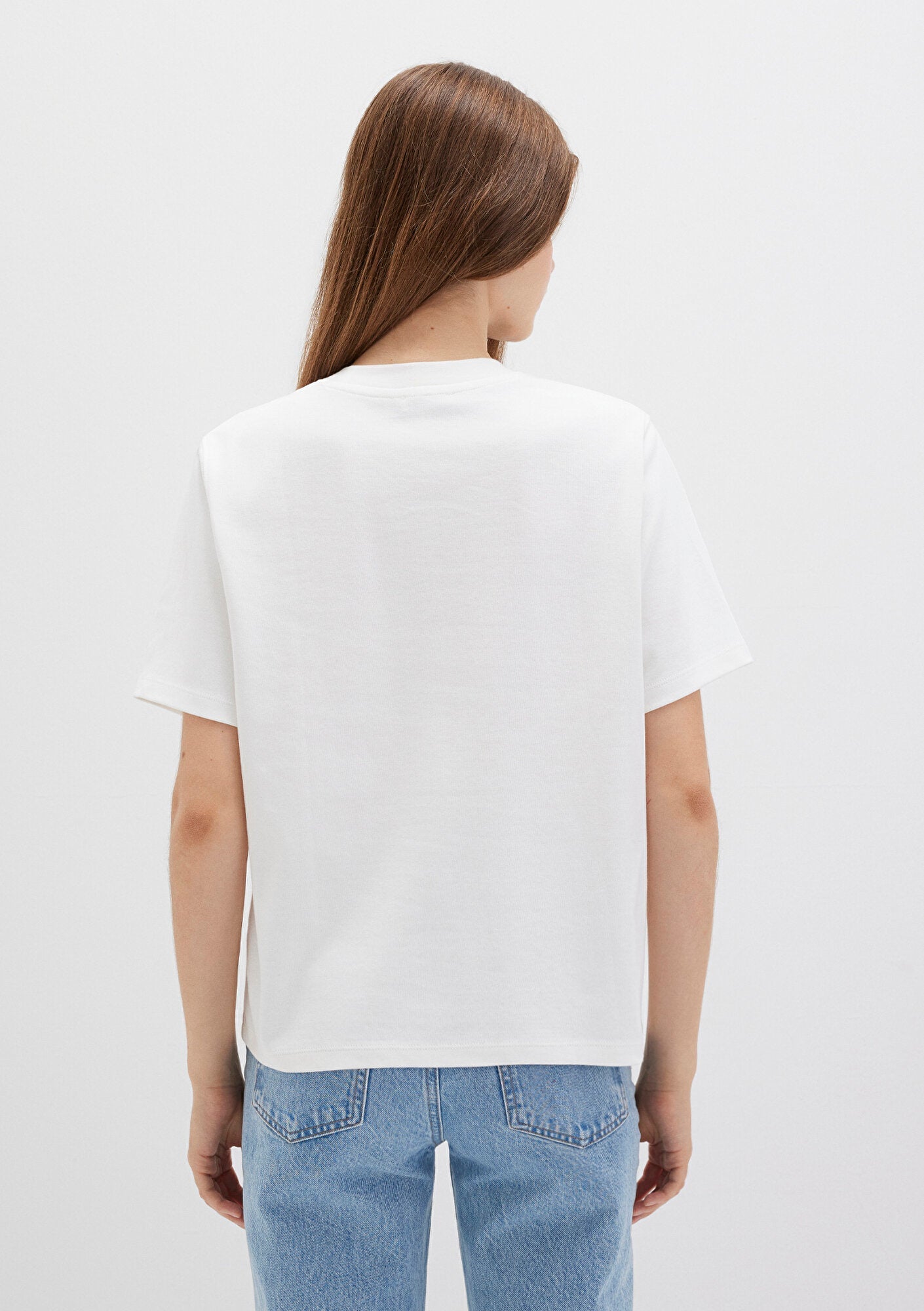 Mavi Logo Printed Ecru T-Shirt