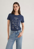 Printed Indigo T-Shirt