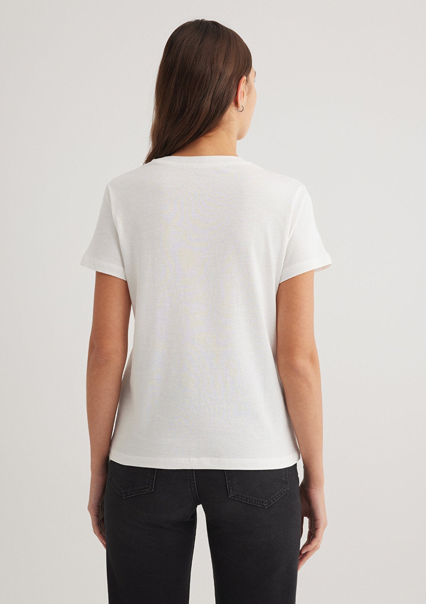 Cat Printed White T-Shirt