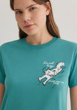 Cat Printed Blue T-Shirt
