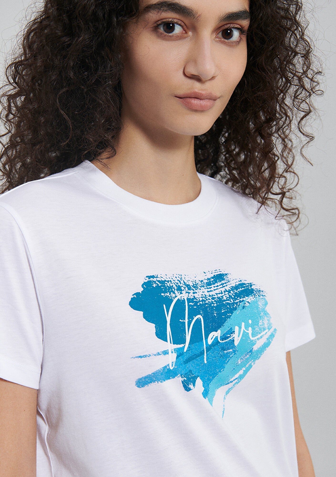 Mavi Logo Printed White T-Shirt