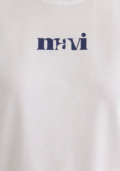 Mavi Logo Printed White T-Shirt