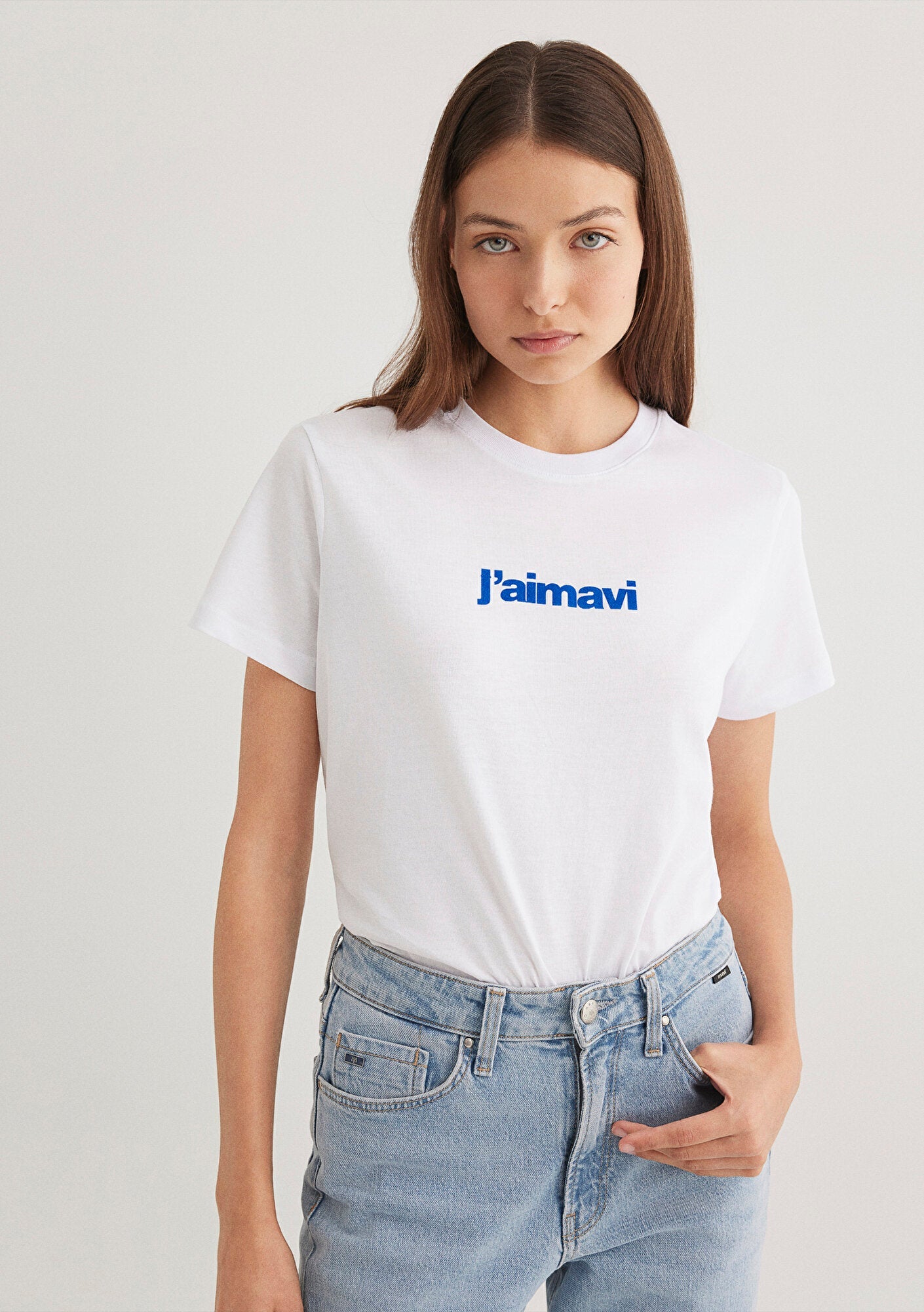 Mavi Printed White T-Shirt