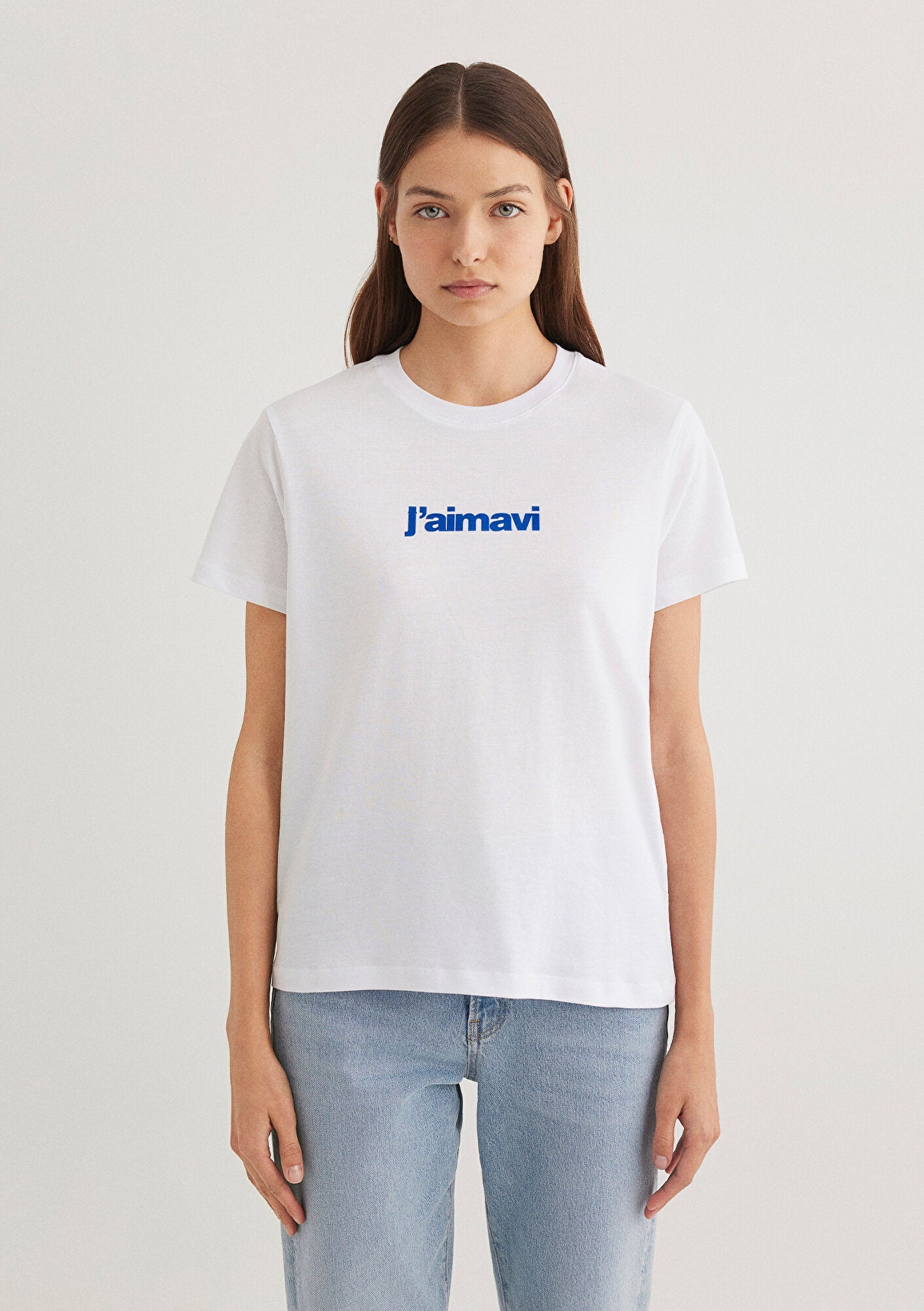 Mavi Printed White T-Shirt