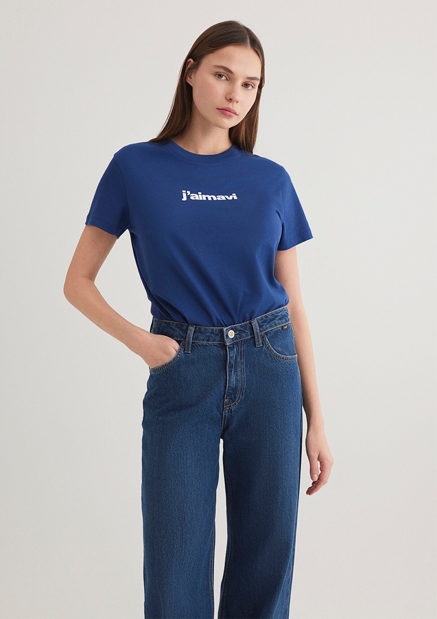 Mavi Printed Navy T-Shirt