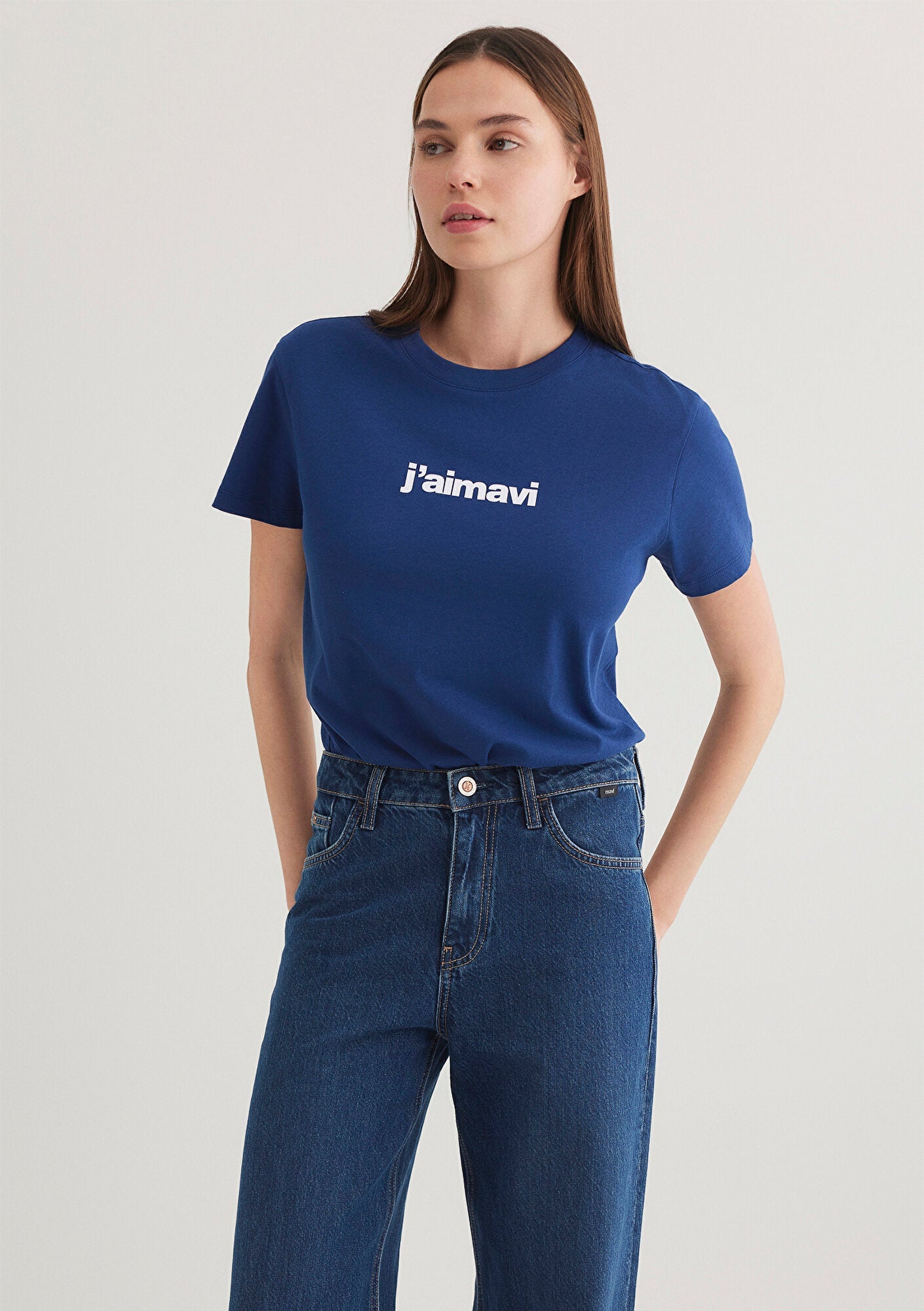 Mavi Printed Navy T-Shirt