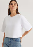 White Basic Crop T-Shirt