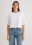 White Basic Crop T-Shirt