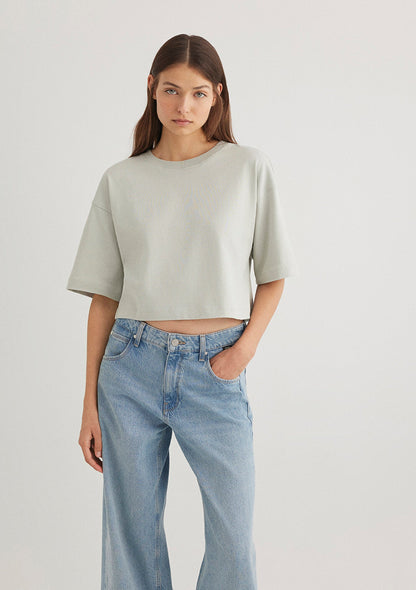 Grey Crop T-Shirt