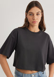 Anthracite Basic Crop T-Shirt
