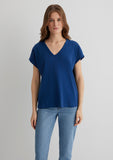 V Neck Navy Basic T-Shirt