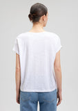 V Neck White Basic T-Shirt
