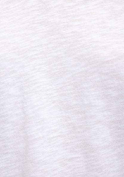 V Neck White Basic T-Shirt