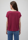V Neck Pink Basic T-Shirt