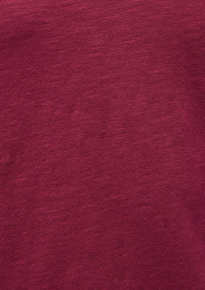V Neck Pink Basic T-Shirt