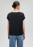 V Neck Black Basic T-Shirt