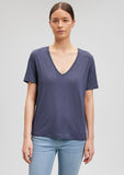 V Neck Grey Basic T-Shirt