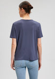 V Neck Grey Basic T-Shirt