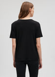 V Neck Black Basic T-Shirt