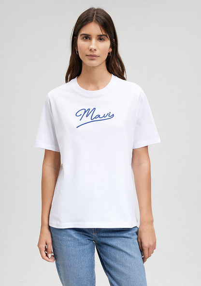 Mavi Jeans Printed White T-Shirt