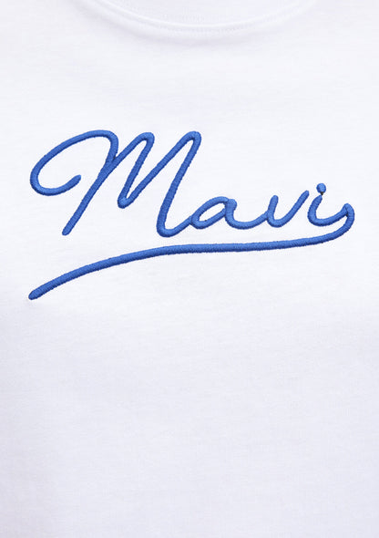 Mavi Jeans Printed White T-Shirt