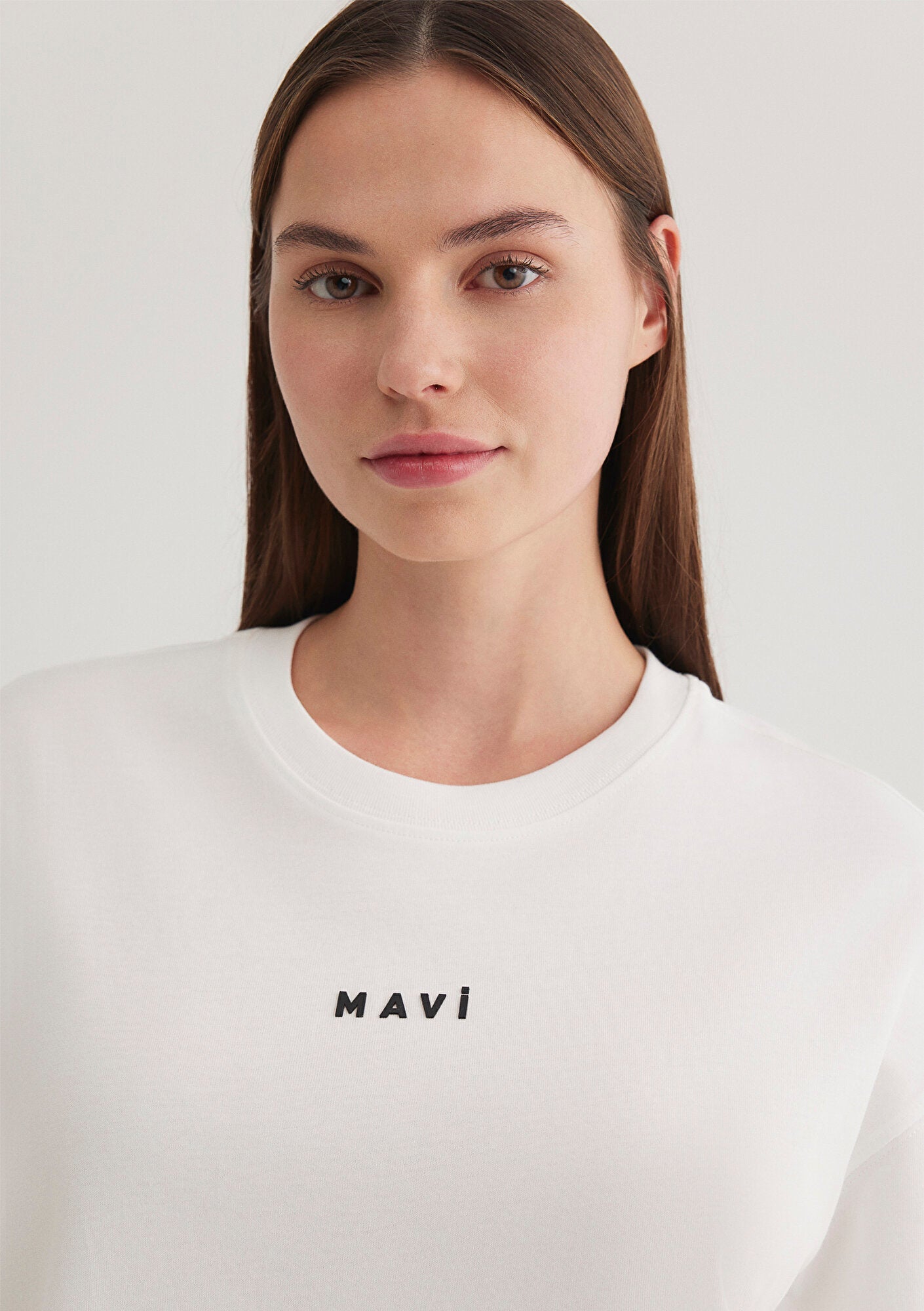 Mavi Logo Printed White T-Shirt