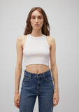 Halter Neck White Tank Top
