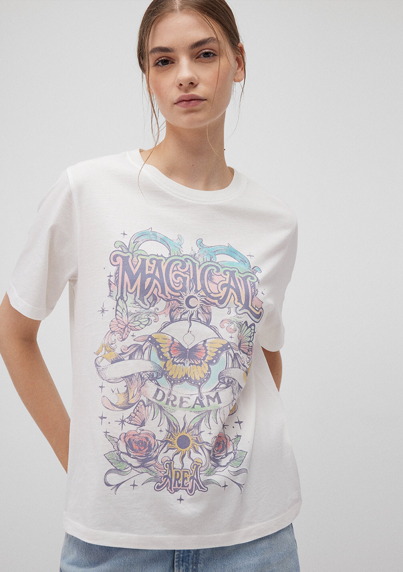 Printed White T-Shirt
