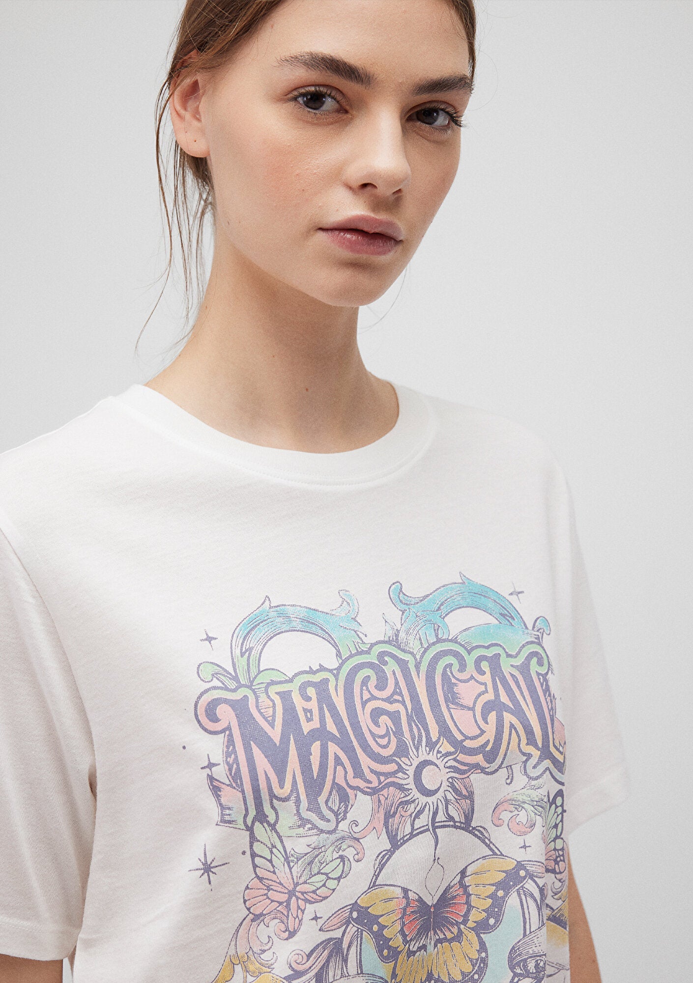 Printed White T-Shirt