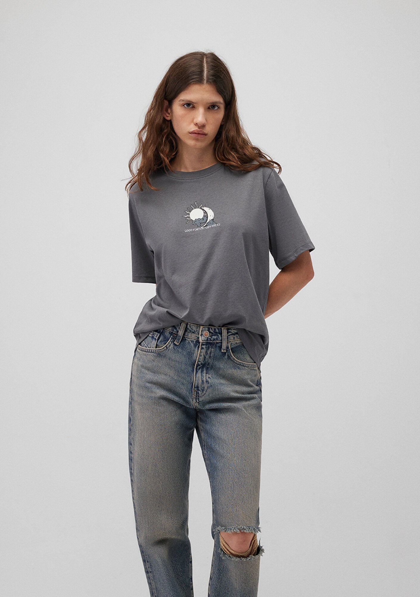 Printed Navy T-Shirt