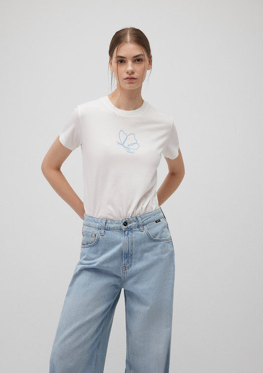 Printed White T-Shirt